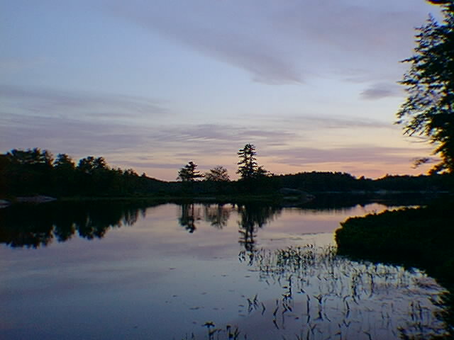 Dusk at the northern tip of McCrae Island.