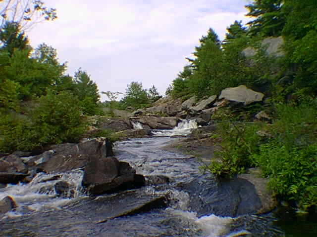 A view of the rapids from the very bottom.