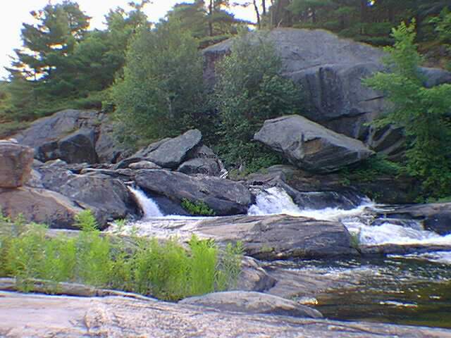 The McDonald River rapids near its end.