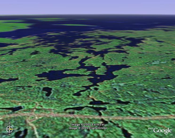 Satellite image of McCrae Lake.