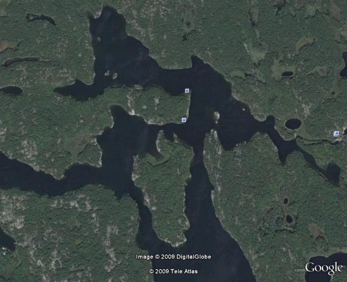 Satellite image of McCrae Lake.