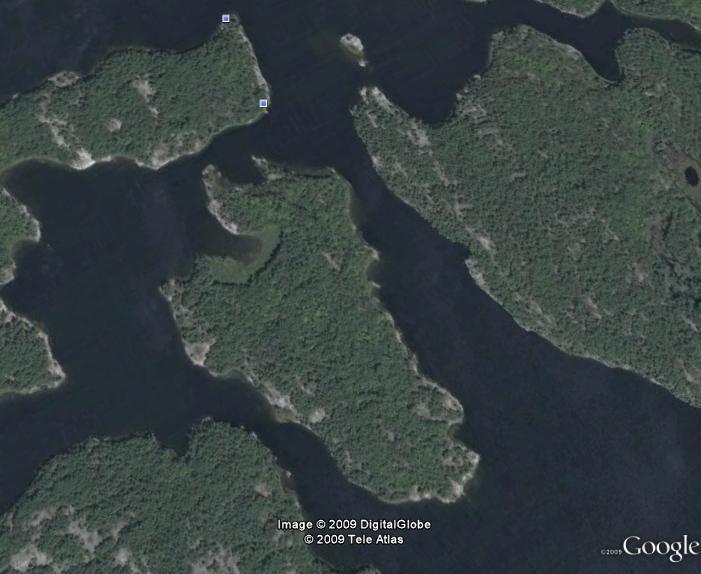 Satellite image of McCrae Lake.