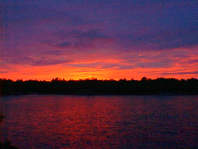sunset over McCrae Lake